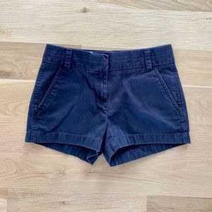 J Crew navy chino shorts, size 000